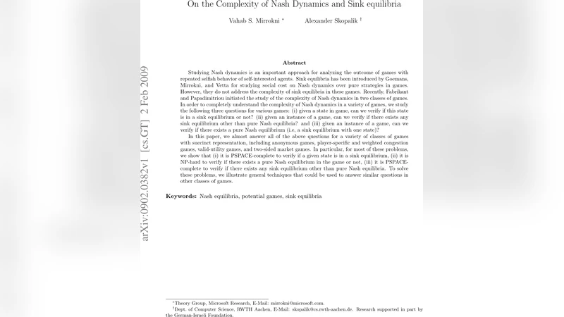On the complexity of Nash dynamics and Sink Equilibria