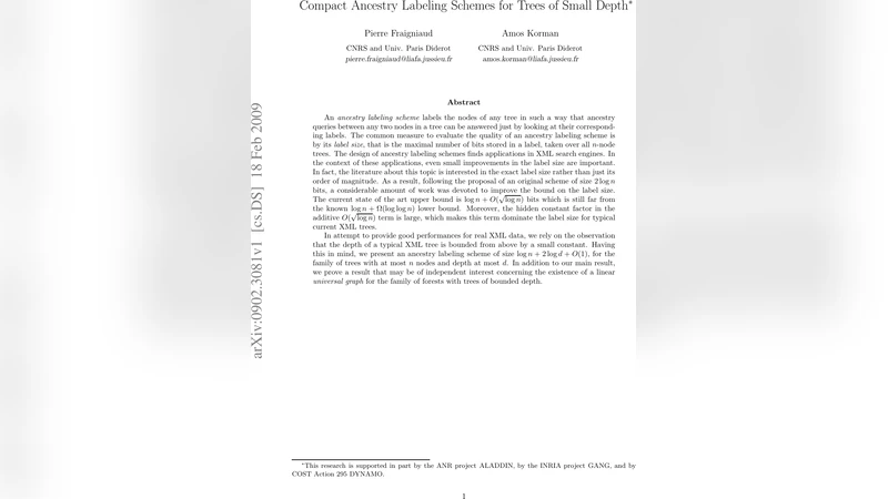 Compact Ancestry Labeling Schemes for Trees of Small Depth