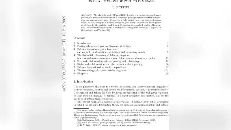 On Deformations of Pasting Diagrams