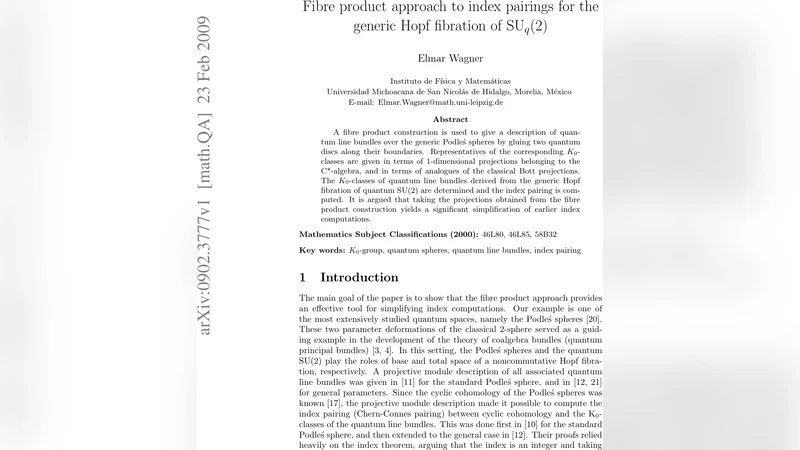Fibre product approach to index pairings for the generic Hopf fibration   of SU_q(2)
