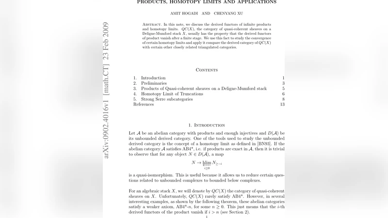 Products, Homotopy Limits and Applications