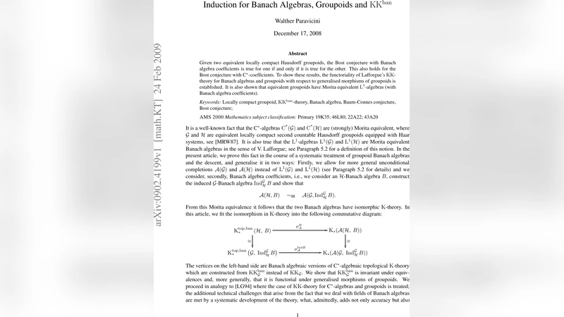 Induction for Banach algebras, groupoids and KK^ban