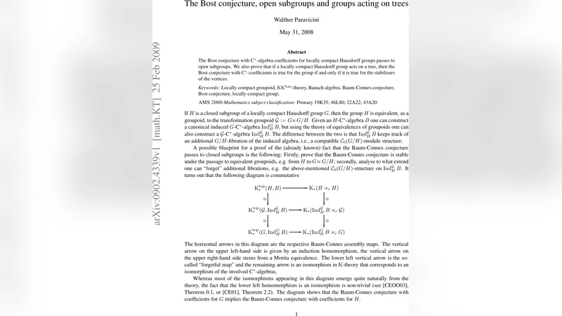 The Bost conjecture, open subgroups and groups acting on trees