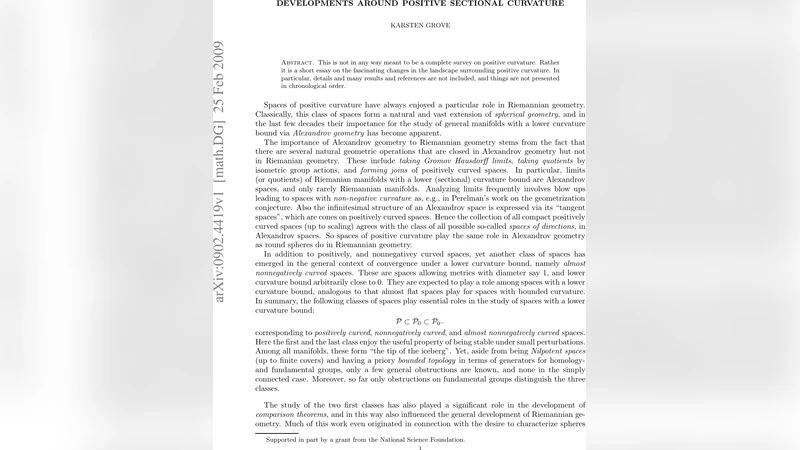 Developments around positive sectional curvature