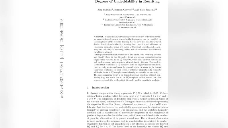 Degrees of Undecidability in Rewriting