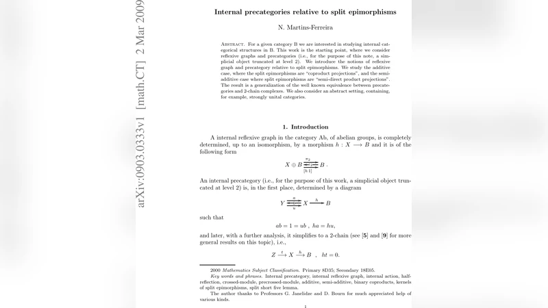Internal precategories relative to split epimorphisms