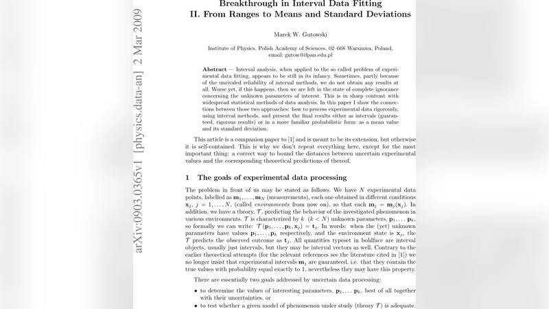 Breakthrough in Interval Data Fitting II. From Ranges to Means and   Standard Deviations