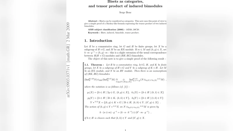 Bisets as categories, and tensor product of induced bimodules