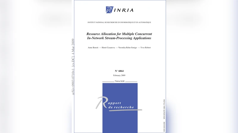 Resource Allocation for Multiple Concurrent In-Network Stream-Processing   Applications
