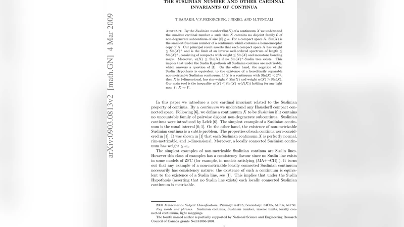 The Suslinian number and other cardinal invariants of continua