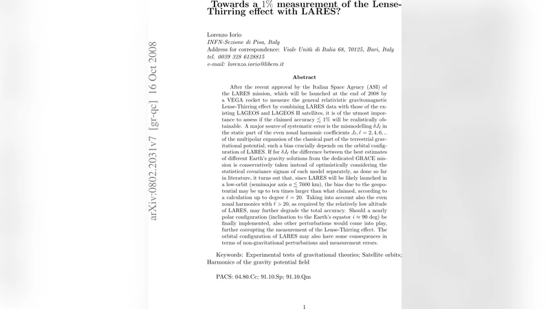 Towards a 1% measurement of the Lense-Thirring effect with LARES?