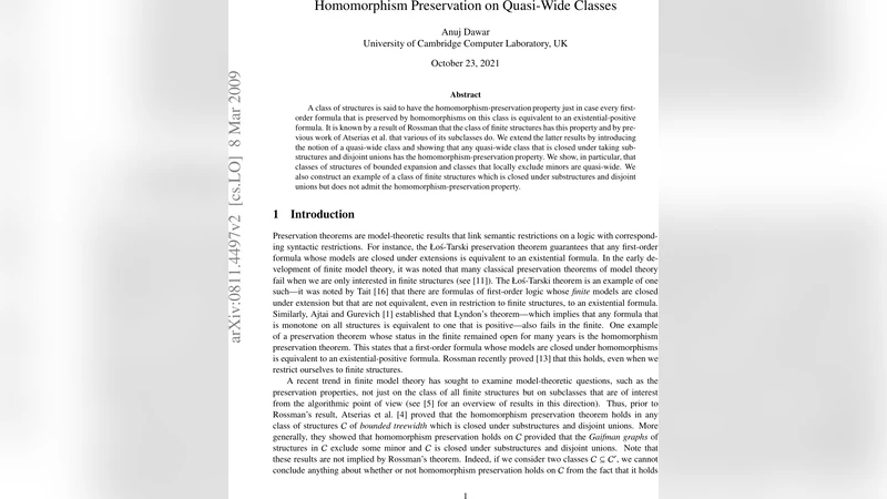 Homomorphism Preservation on Quasi-Wide Classes