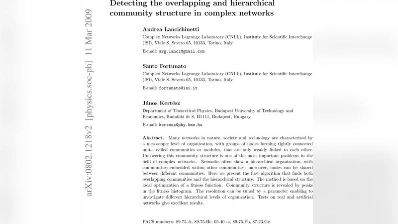 Detecting the overlapping and hierarchical community structure of   complex networks
