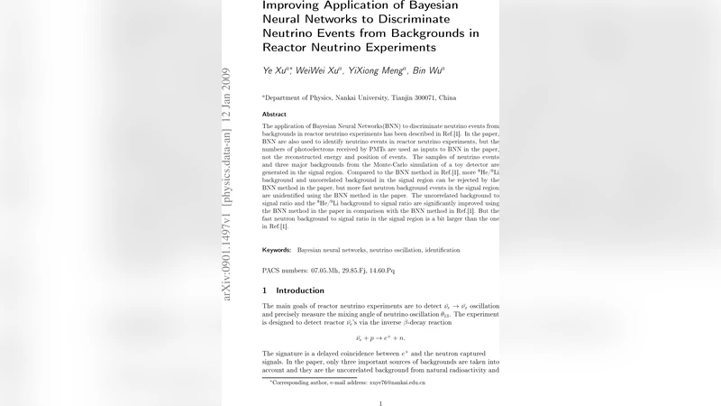 Improving Application of Bayesian Neural Networks to Discriminate   Neutrino Events from Backgrounds in Reactor Neutrino Experiments