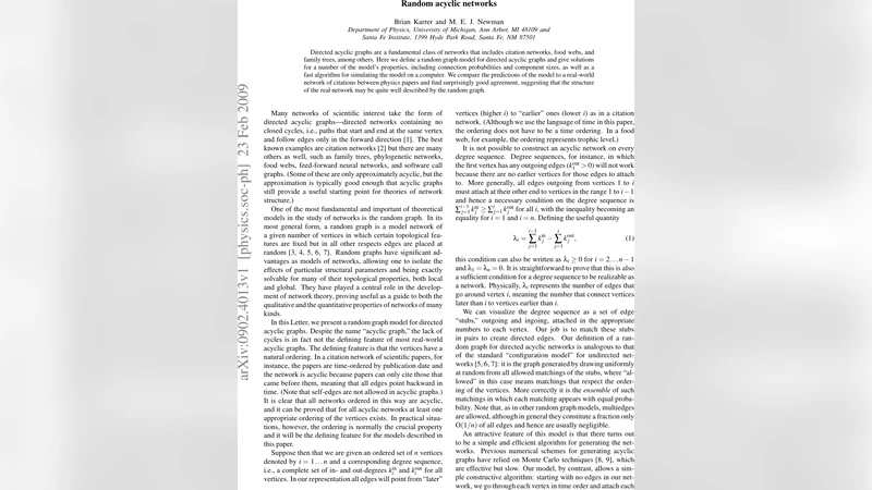 Random acyclic networks