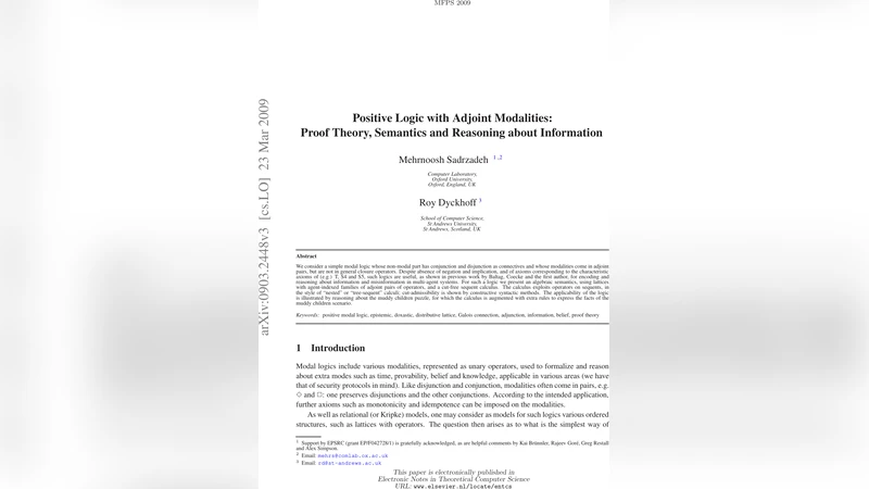 Positive Logic with Adjoint Modalities: Proof Theory, Semantics and   Reasoning about Information