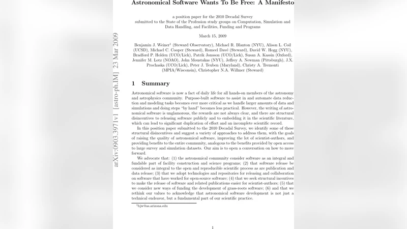 Astronomical Software Wants To Be Free: A Manifesto