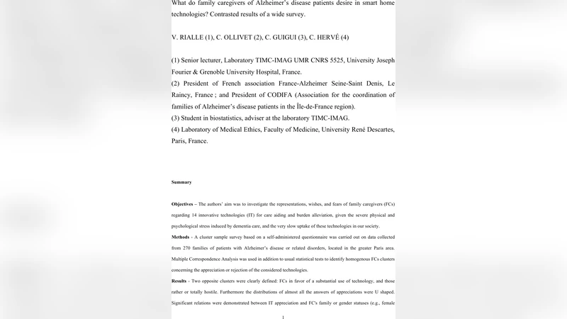 What Do Family Caregivers of Alzheimers Disease Patients Desire in   Smart Home Technologies?