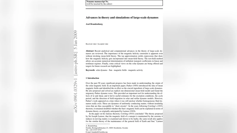 Advances in theory and simulations of large-scale dynamos