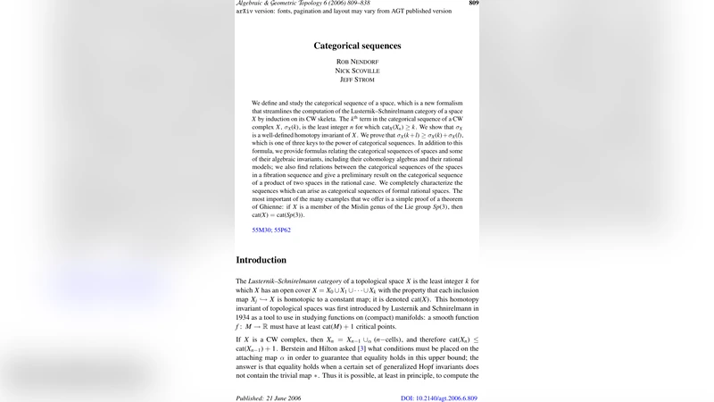 Categorical sequences