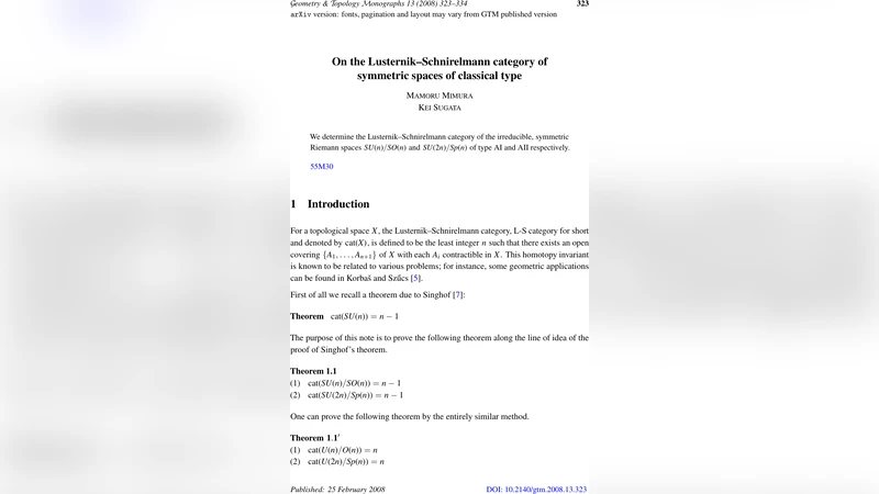 On the Lusternik-Schnirelmann category of symmetric spaces of classical   type