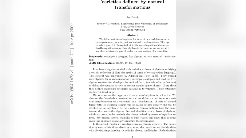 Varieties defined by natural transformations