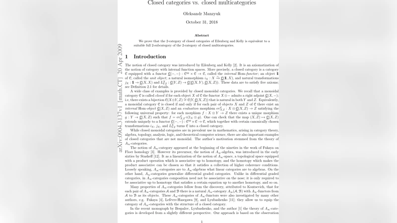Closed categories vs. closed multicategories