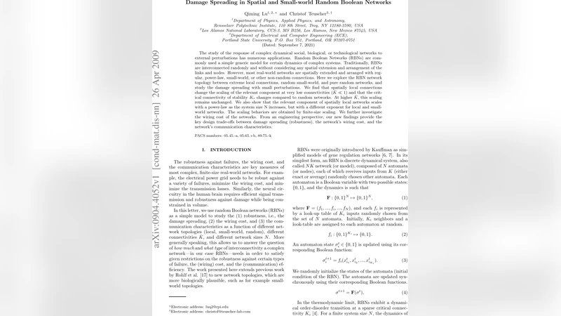 Damage Spreading in Spatial and Small-world Random Boolean Networks