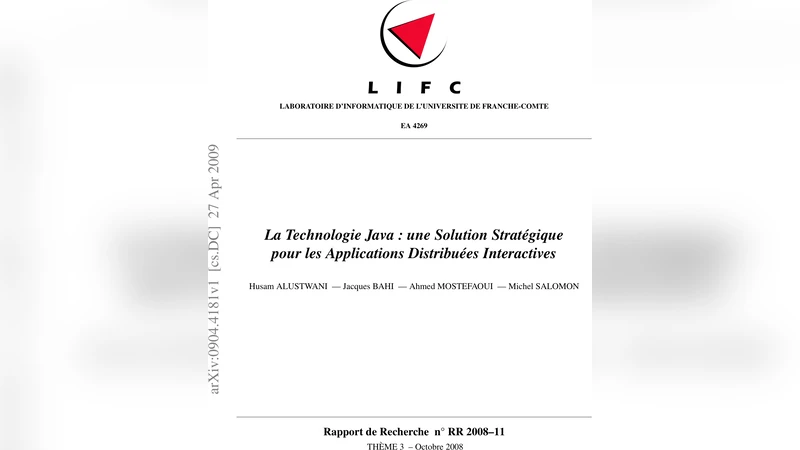 Java Technology : a Strategic Solution for Interactive Distributed   Applications