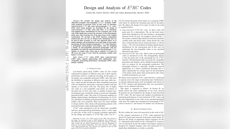 Design and Analysis of E2RC Codes