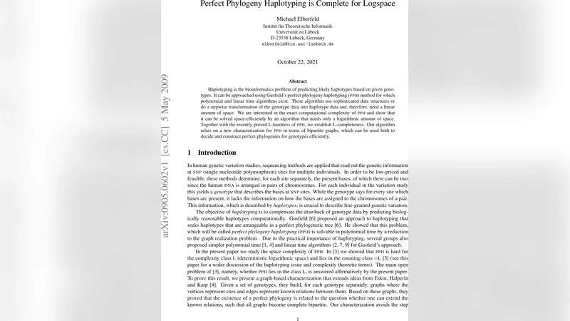 Perfect Phylogeny Haplotyping is Complete for Logspace