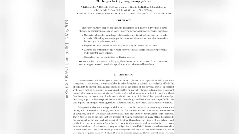 Challenges facing young astrophysicists