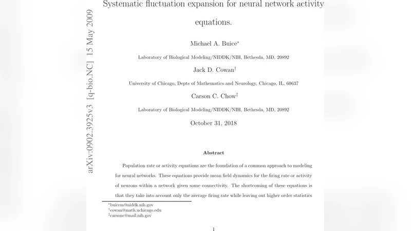 Systematic fluctuation expansion for neural network activity equations