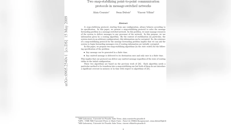 Two snap-stabilizing point-to-point communication protocols in   message-switched networks