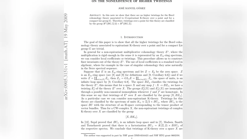 On the nonexistence of higher twistings