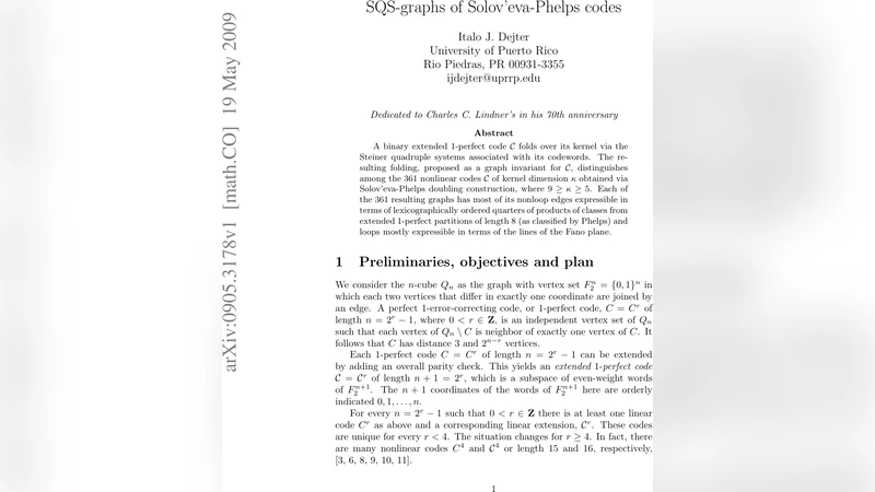 SQS-graphs of Soloveva-Phelps codes
