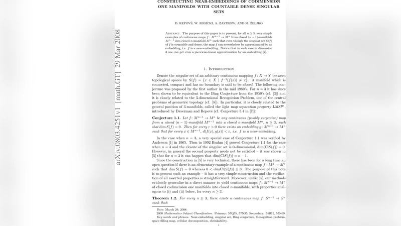 Constructing near-embeddings of codimension one manifolds with countable   dense singular sets