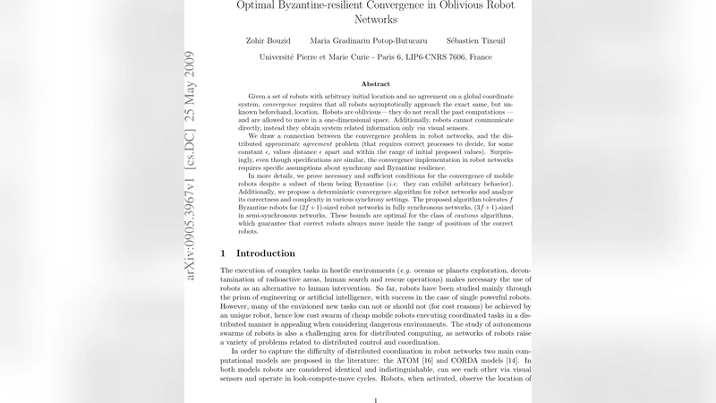 Optimal byzantine resilient convergence in oblivious robot networks