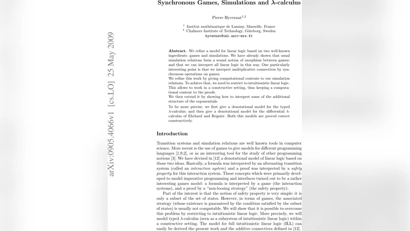 Synchronous Games, Simulations and lambda-calculus