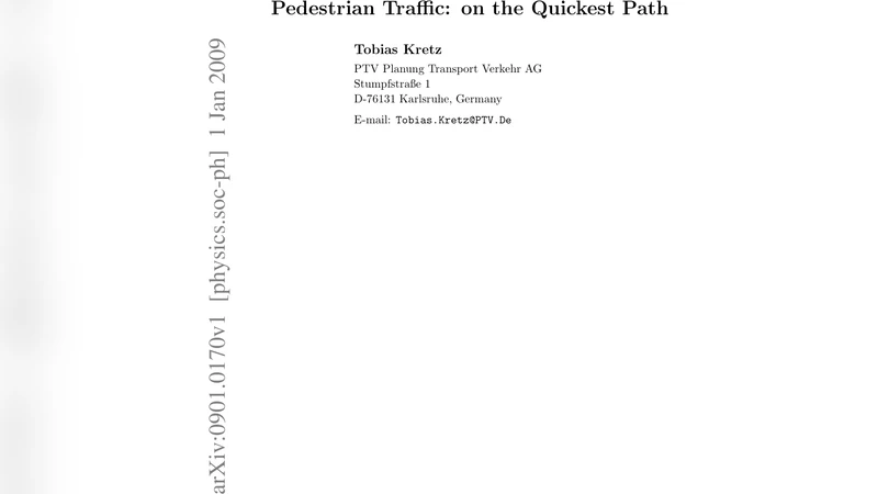 Pedestrian Traffic: on the Quickest Path
