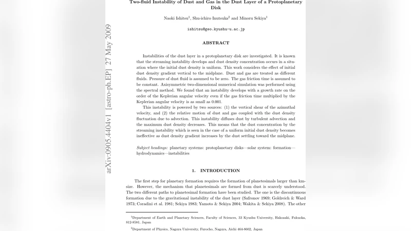 Two-fluid Instability of Dust and Gas in the Dust Layer of a   Protoplanetary Disk