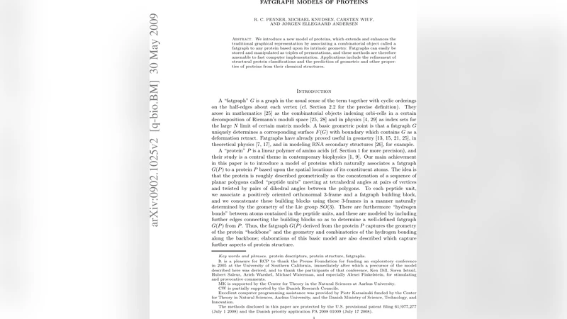 Fatgraph Models of Proteins