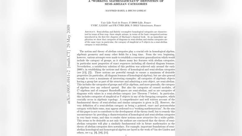 A "working mathematicians" definition of semi-abelian categories