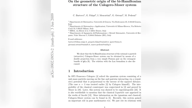On the geometric origin of the bi-Hamiltonian structure of the   Calogero-Moser system