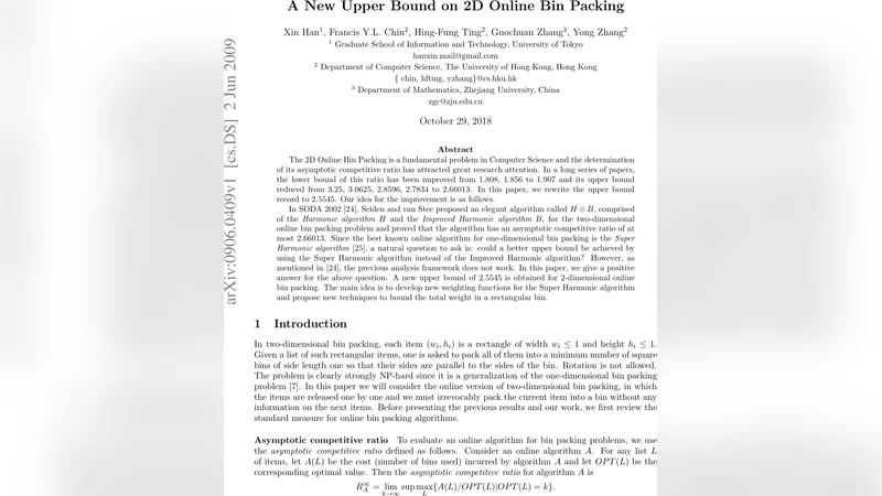 A New Upper Bound on 2D Online Bin Packing
