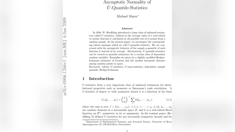 U-Quantile-Statistics