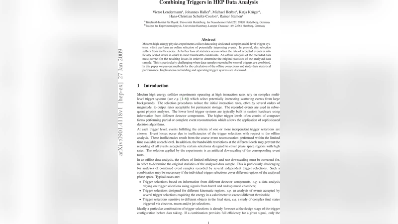 Combining Triggers in HEP Data Analysis