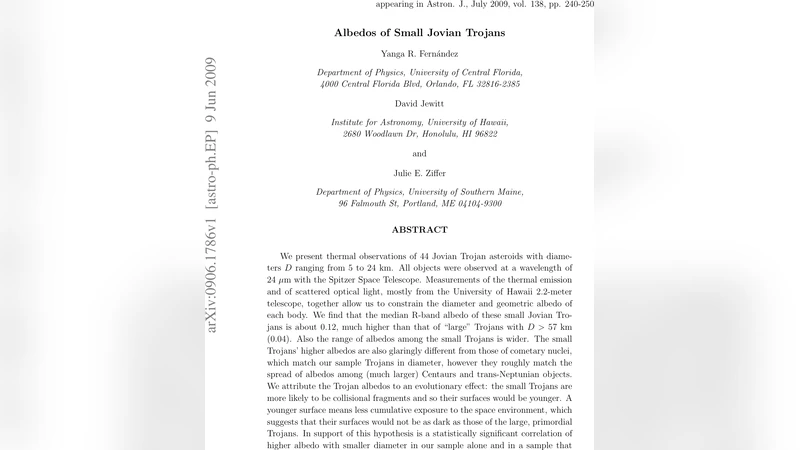Albedos of Small Jovian Trojans
