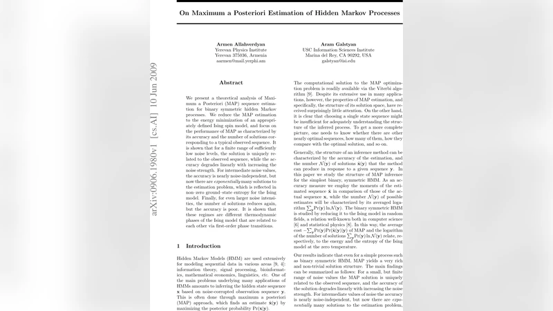 On Maximum a Posteriori Estimation of Hidden Markov Processes