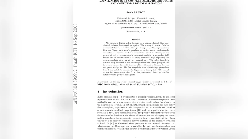 Localization over complex-analytic groupoids and conformal   renormalization